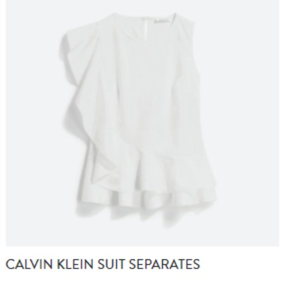 [Calvin Klein] Kanabe Ruffle Detail Knit Top - Picture 13 of 13